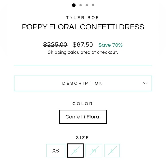 Tyler Boe Poppy Cotton Dress Floral S - Picture 9 of 9